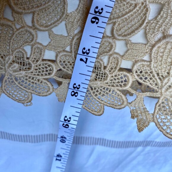 Vintage 1950s Daymor Originals Cream Lace Wiggle Dress w Robins Egg Velvet Bow - Picture 15 of 16